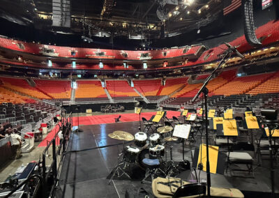 Professional concert stage and live music setup